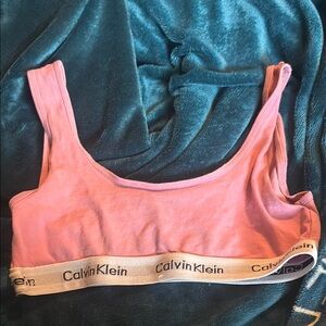 Calvin Klein Pink Scoop Neck Bra